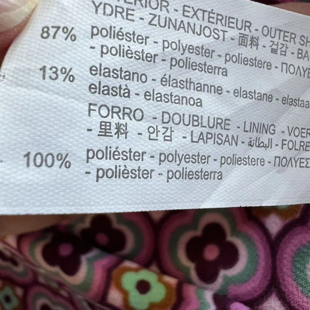 Zara Retro Print Open Back Mini Dress Pink Size Med preppy 70s mod belted barbie - Picture 10 of 16